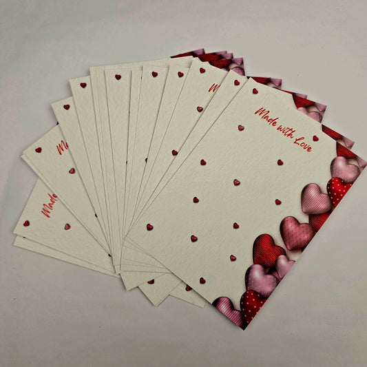 A6 Bow Backing Cards - Made with Love