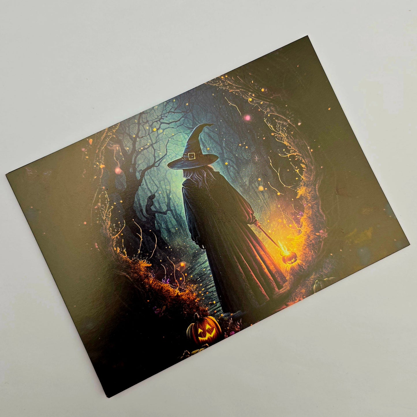 A6 Bow Backing Cards - Magical Witch