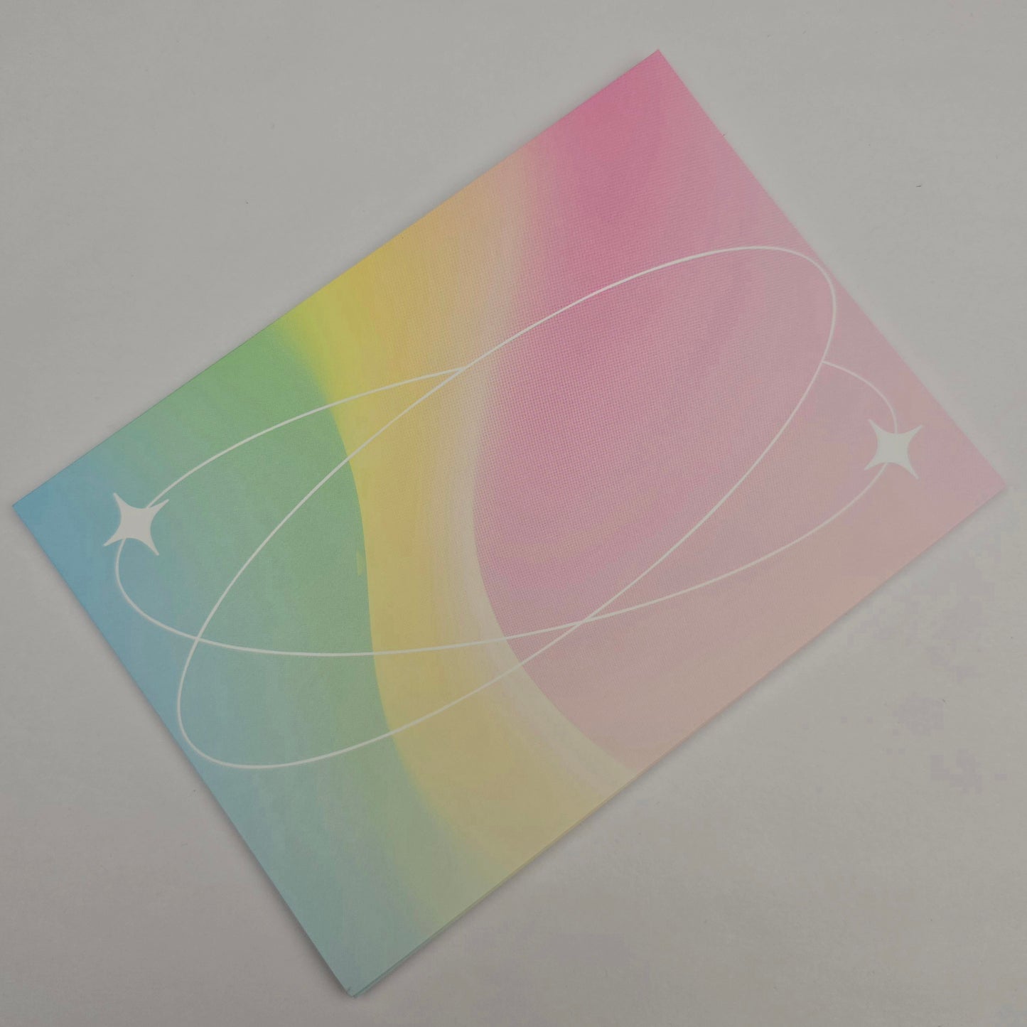 A6 Bow Backing Cards - Ombre Rainbow
