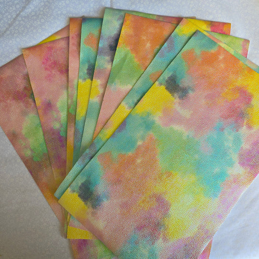 Bow Fabric - Crocodile Colourful Clouds