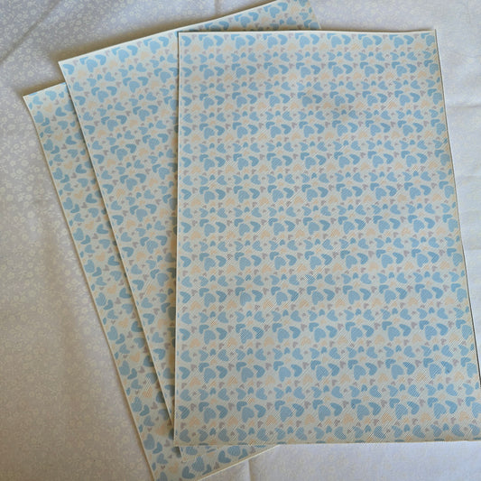 Bow leather - Blue Hearts