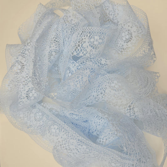 Special buy pretty lace 8m - baby blue