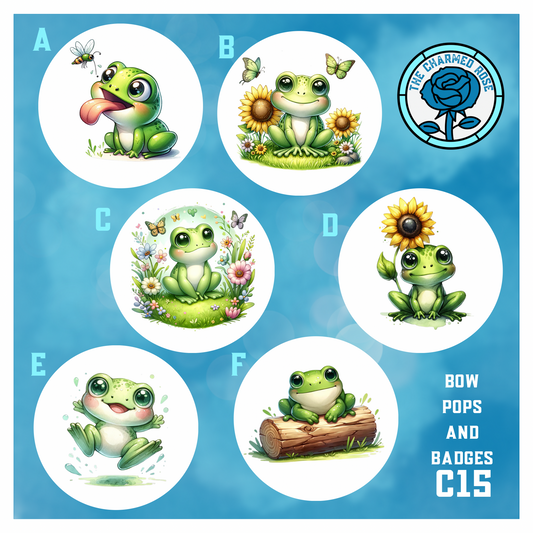 Cutie frogs - Bow Pops & Badges (C15)