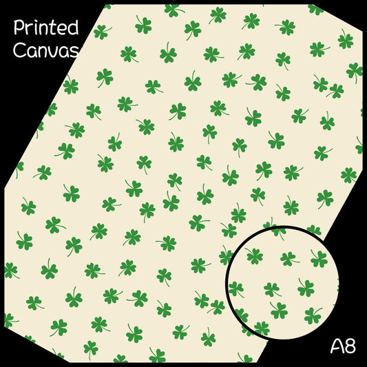 Cream Clover St paddy's - Printed Canvas