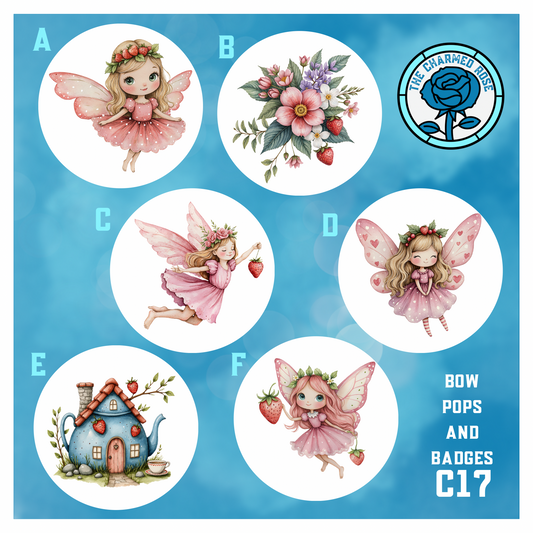 Strawberry Fairy - Bow Pops & Badges (C17)