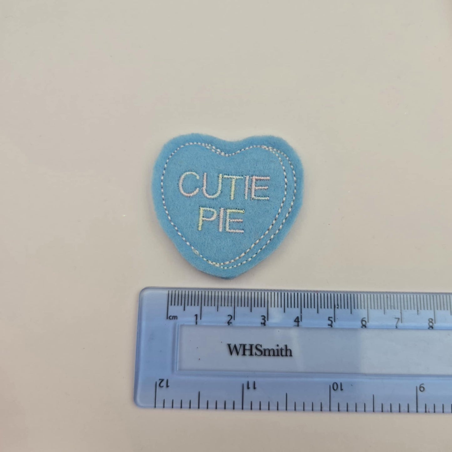 Blue Cutie pie love heart feltie