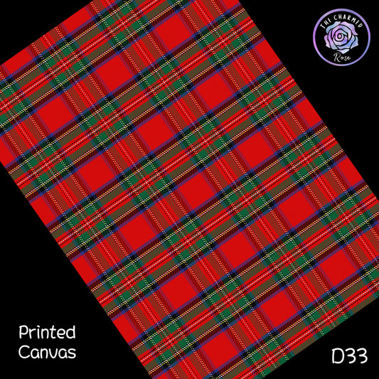 Red Tartan - Printed Canvas