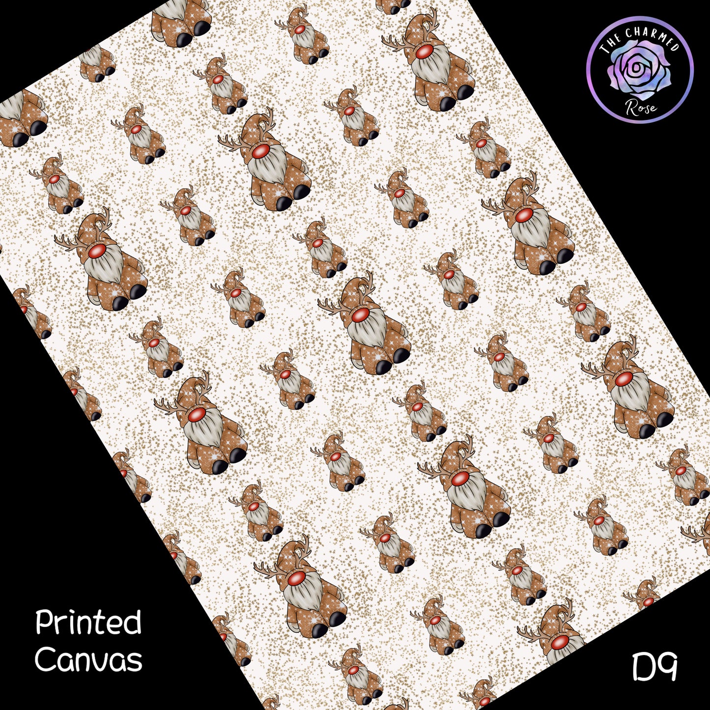 Brown Reindeer Gonk- Printed Canvas