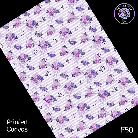 Sweet Purple Flowers - Printed Canvas