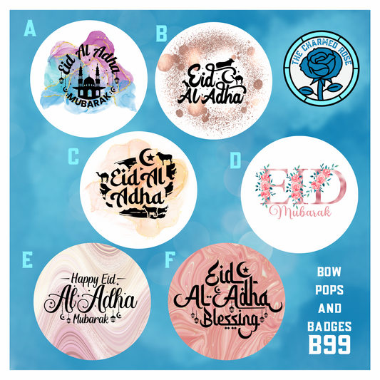 Eid Mubarak - Bow Pops & Badges (B99)