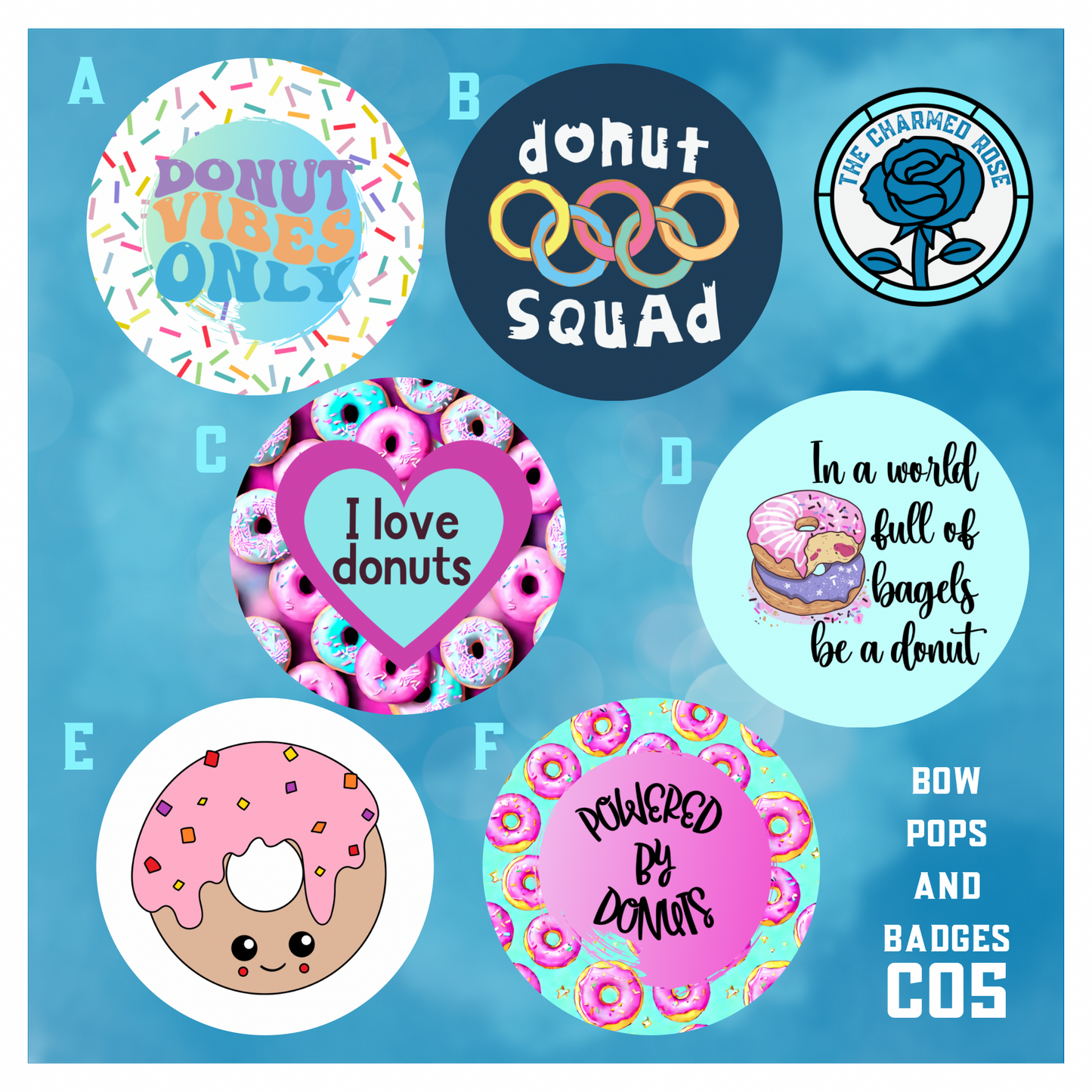 Donuts - Bow Pops & Badges (C05)