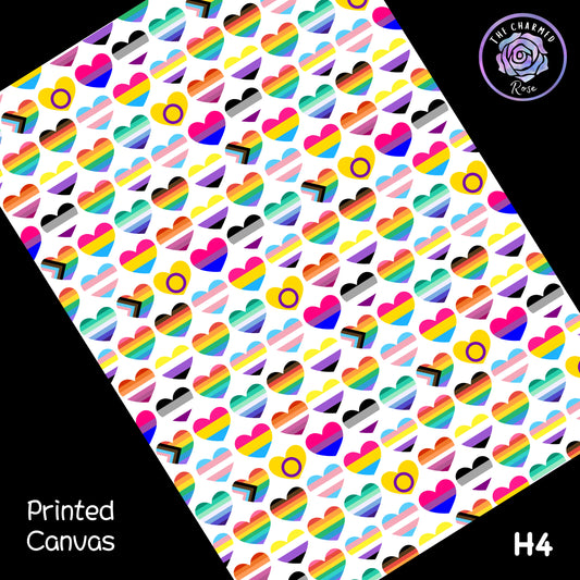 Pride LGBTQIA+ hearts  - Printed Canvas