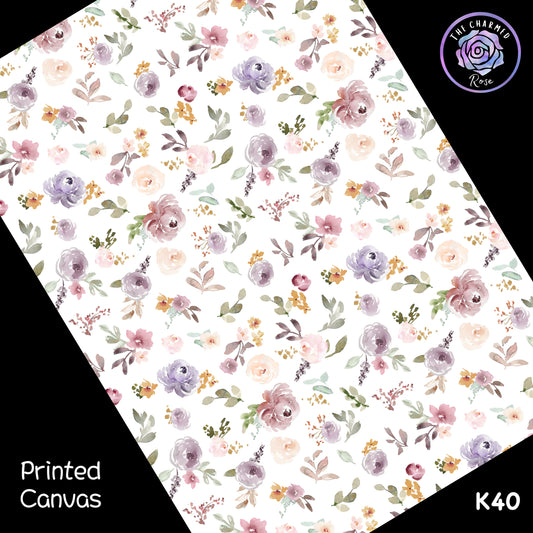 Watercolour Floral - Printed Canvas