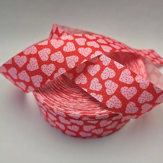 Grosgrain Ribbon 38mm 1.5inch Ribbon - Heart Sugar Cookies.