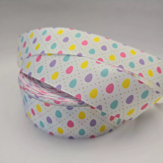 Grosgrain Ribbon 38mm 1.5inch Ribbon - Easter Eggs