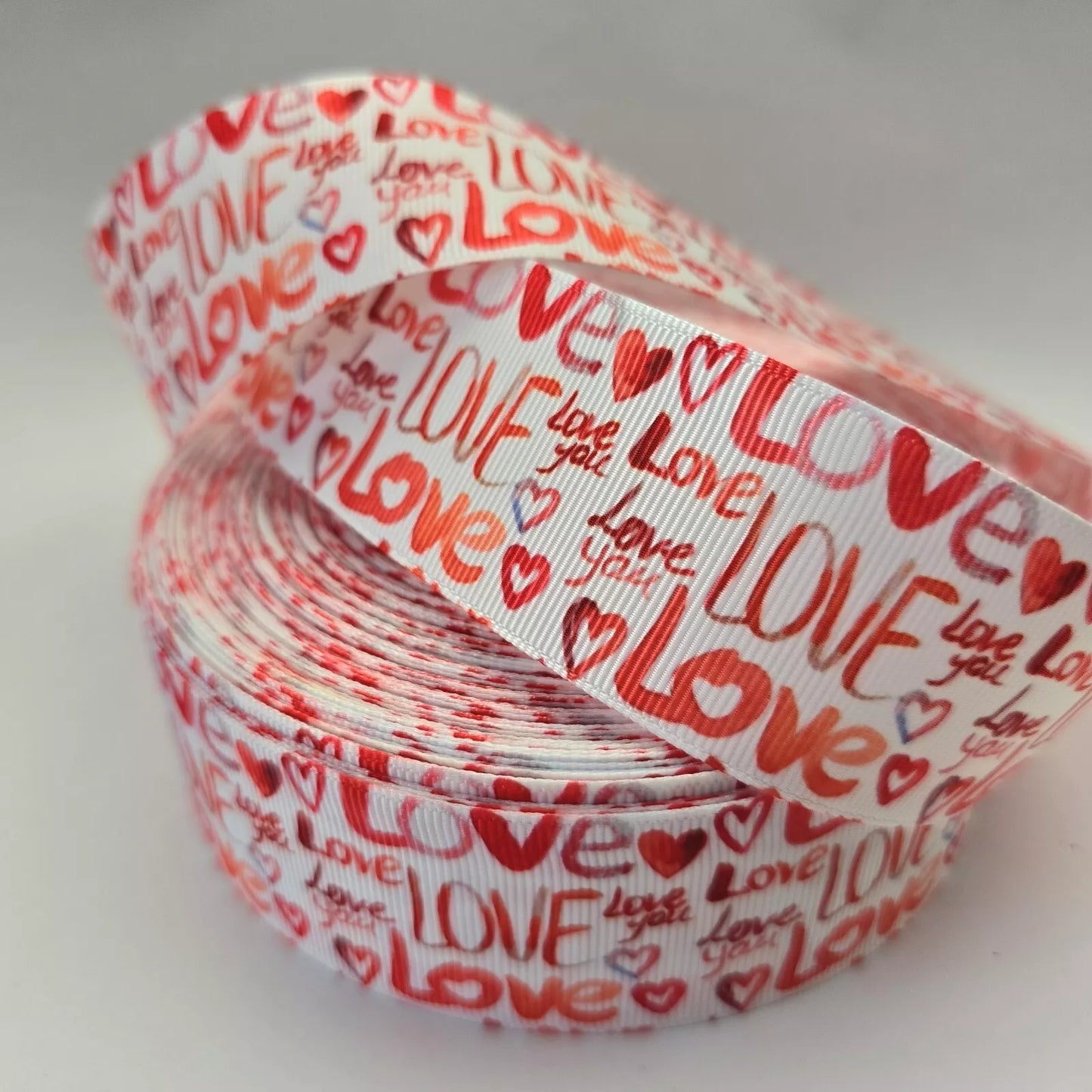 Grosgrain Ribbon 38mm 1.5inch Ribbon - Love Letters.