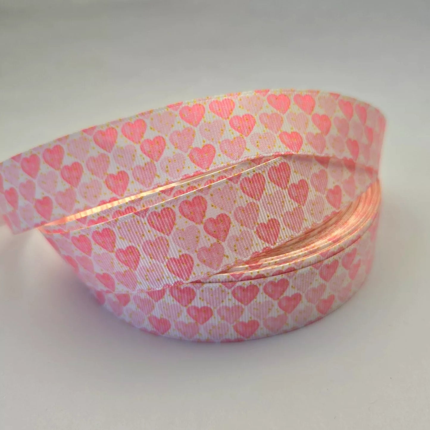 Grosgrain Ribbon 25mm 1inch Ribbon - Sweetheart Print.