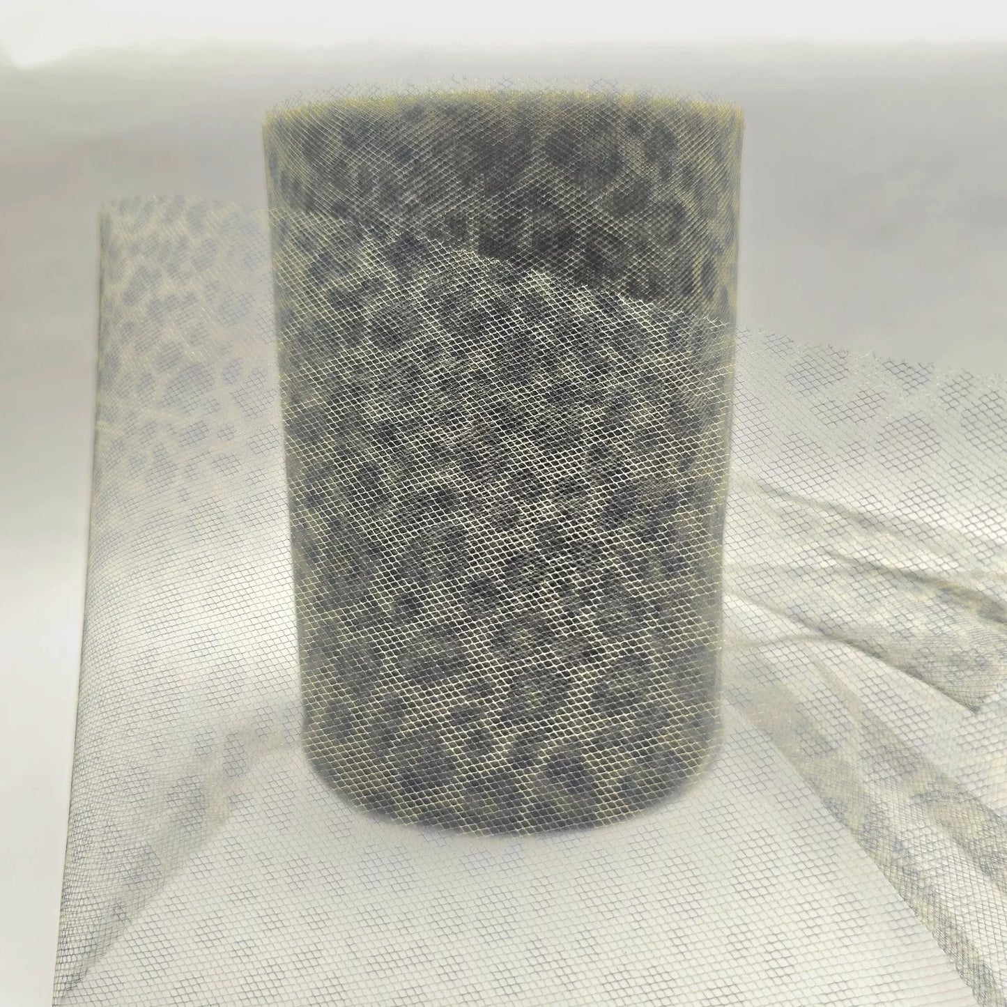 Leopard Print Tulle. 6cm Wide.