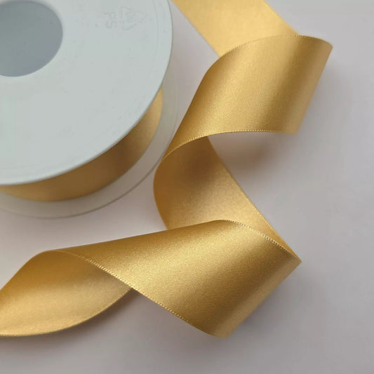 38mm 1.5" Double Sided Satin - Honey Gold