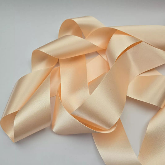 50mm 2" Double Sided Satin - Peach