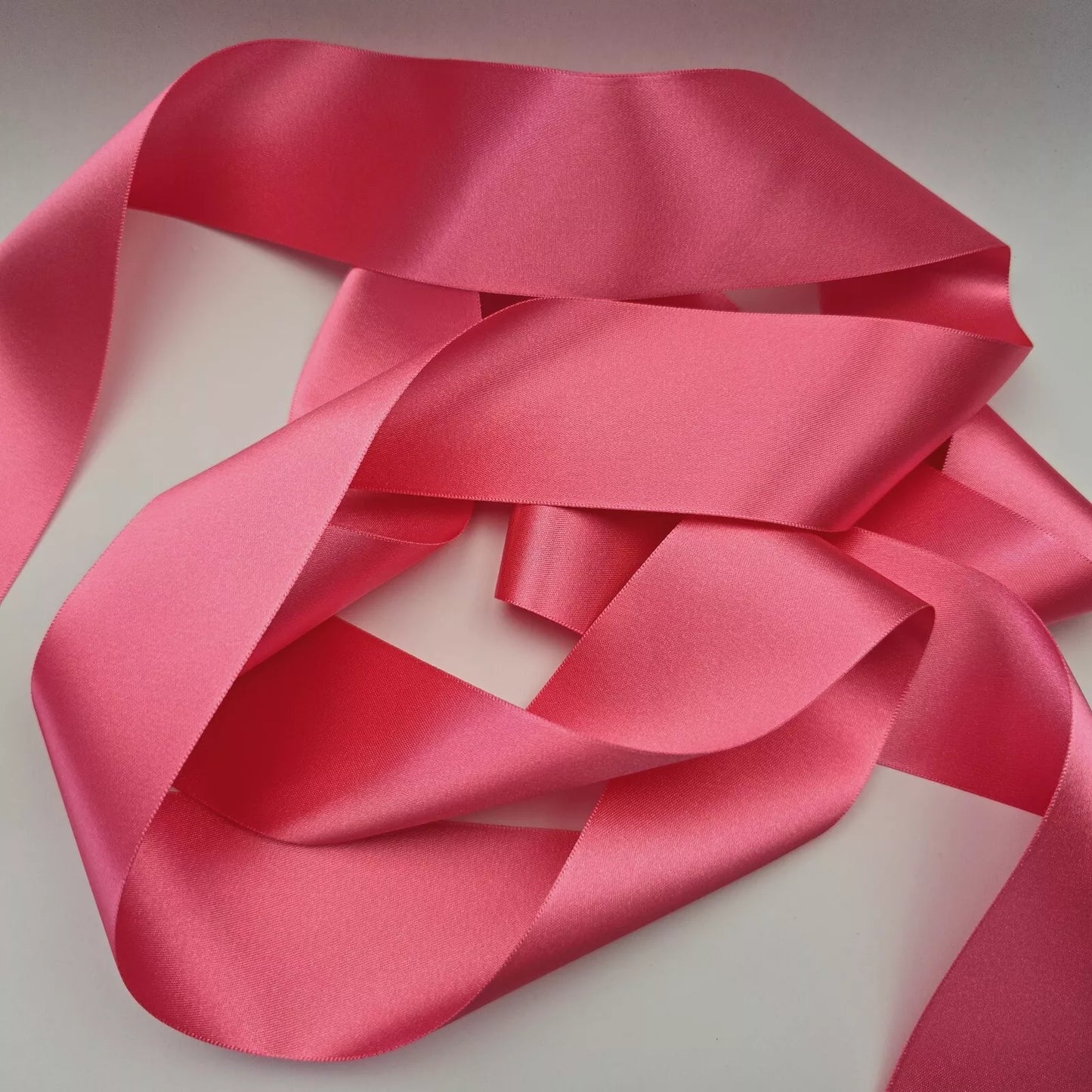 50mm 2" Double Sided Satin - Sugar Pink