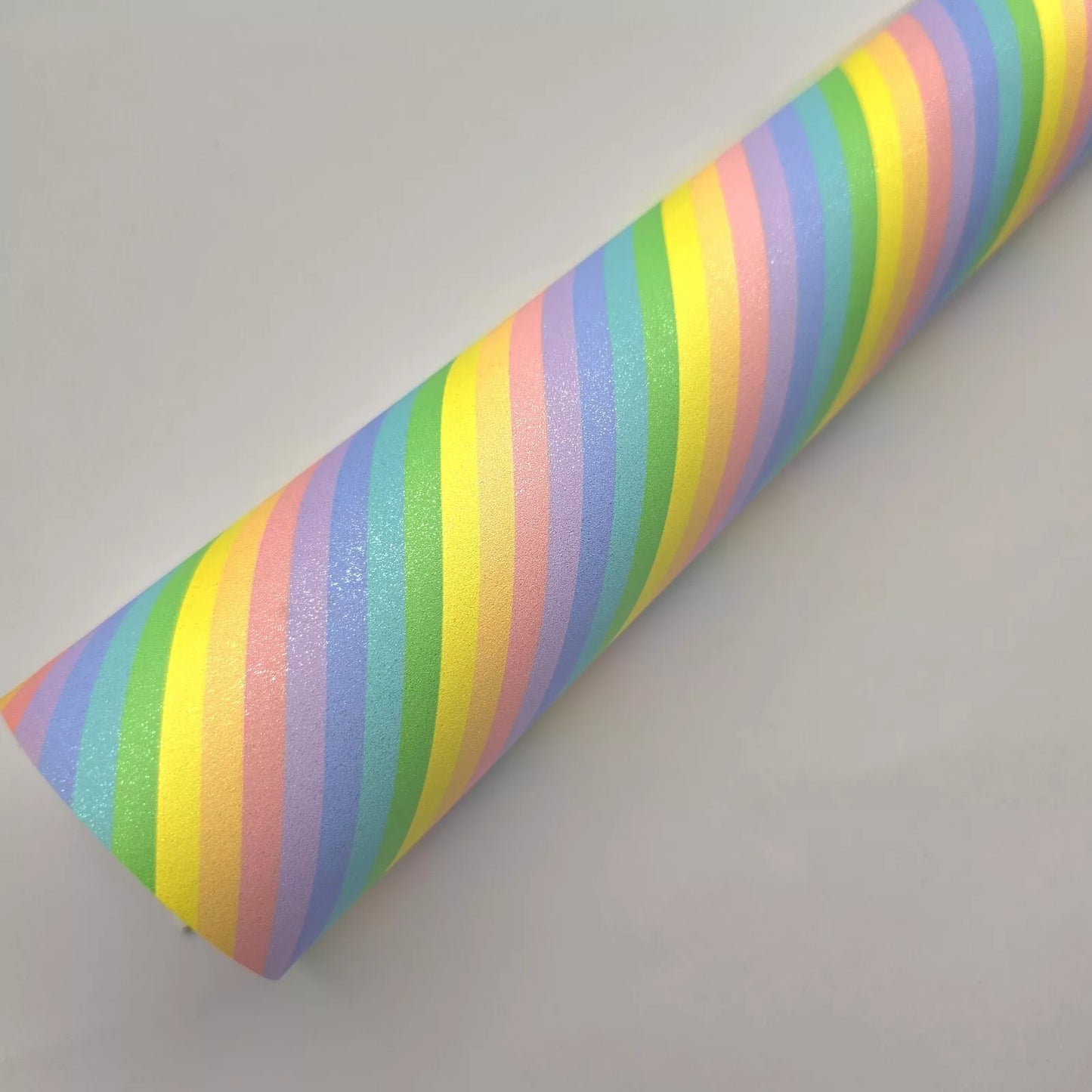 Hair Bow Making Fabric. Faux Leather. Rainbow Stripe