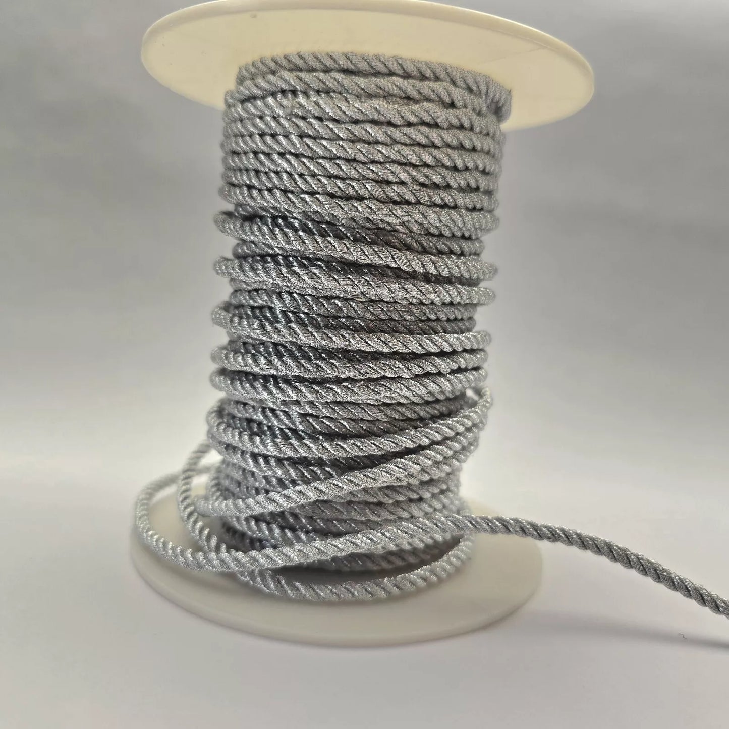 Fine Metallic Rope Cord 3mm - Silver